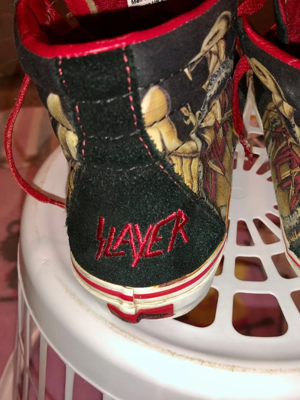 sLaYeR vans hi-tops METAL mens7 womens5.5 skate - Picture 13 of 16